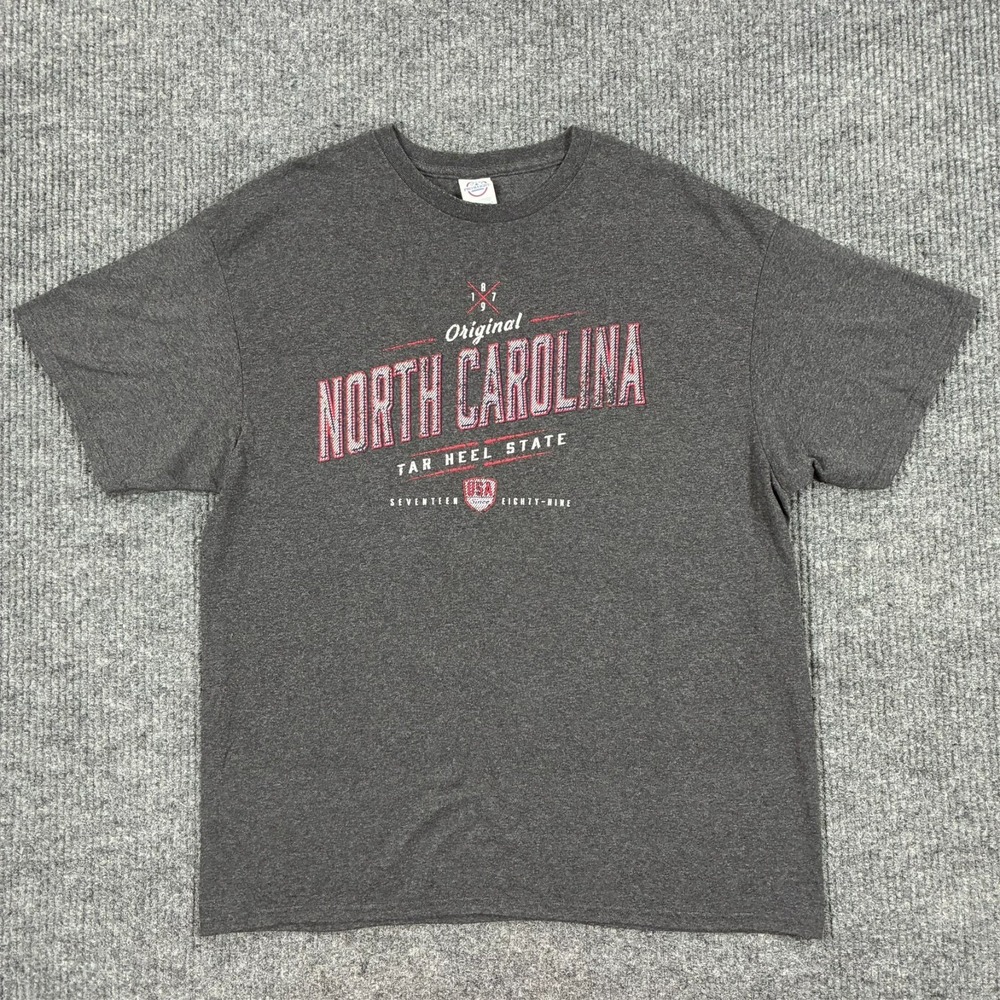 Vintage Delta Pro Weight North Carolina Tar Heel State Graphic T Shirt Mens XL